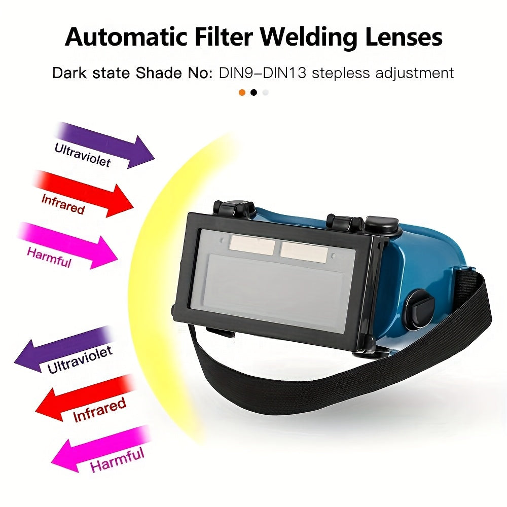 Auto-Dimming Welding Goggles – UV Protection, Impact-Resistant