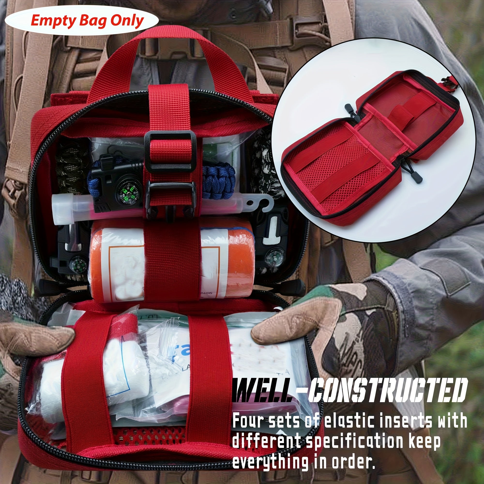 Tactical IFAK Pouch – MOLLE Compatible, Rip-Away EMT First Aid