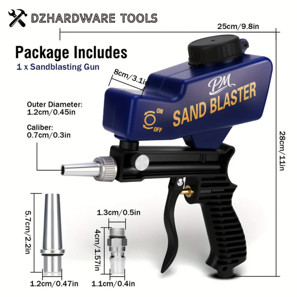 Portable Sandblaster – 600cc, Ergonomic, Paint & Rust Removal