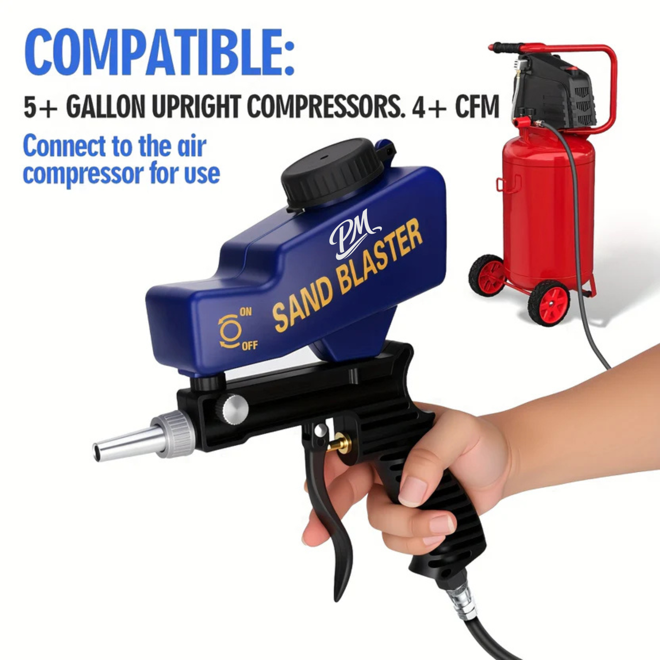 Portable Sandblaster – 600cc, Ergonomic, Paint & Rust Removal