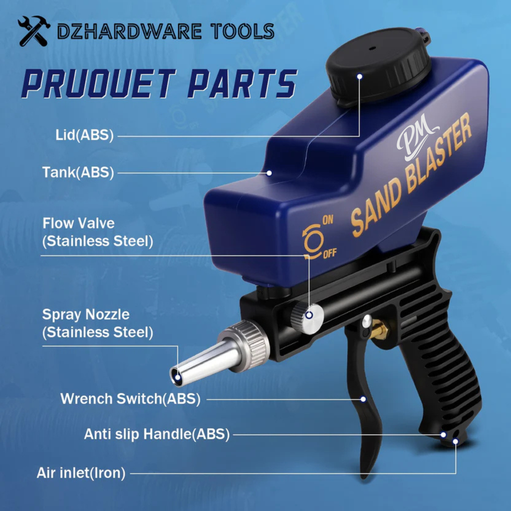 Portable Sandblaster – 600cc, Ergonomic, Paint & Rust Removal