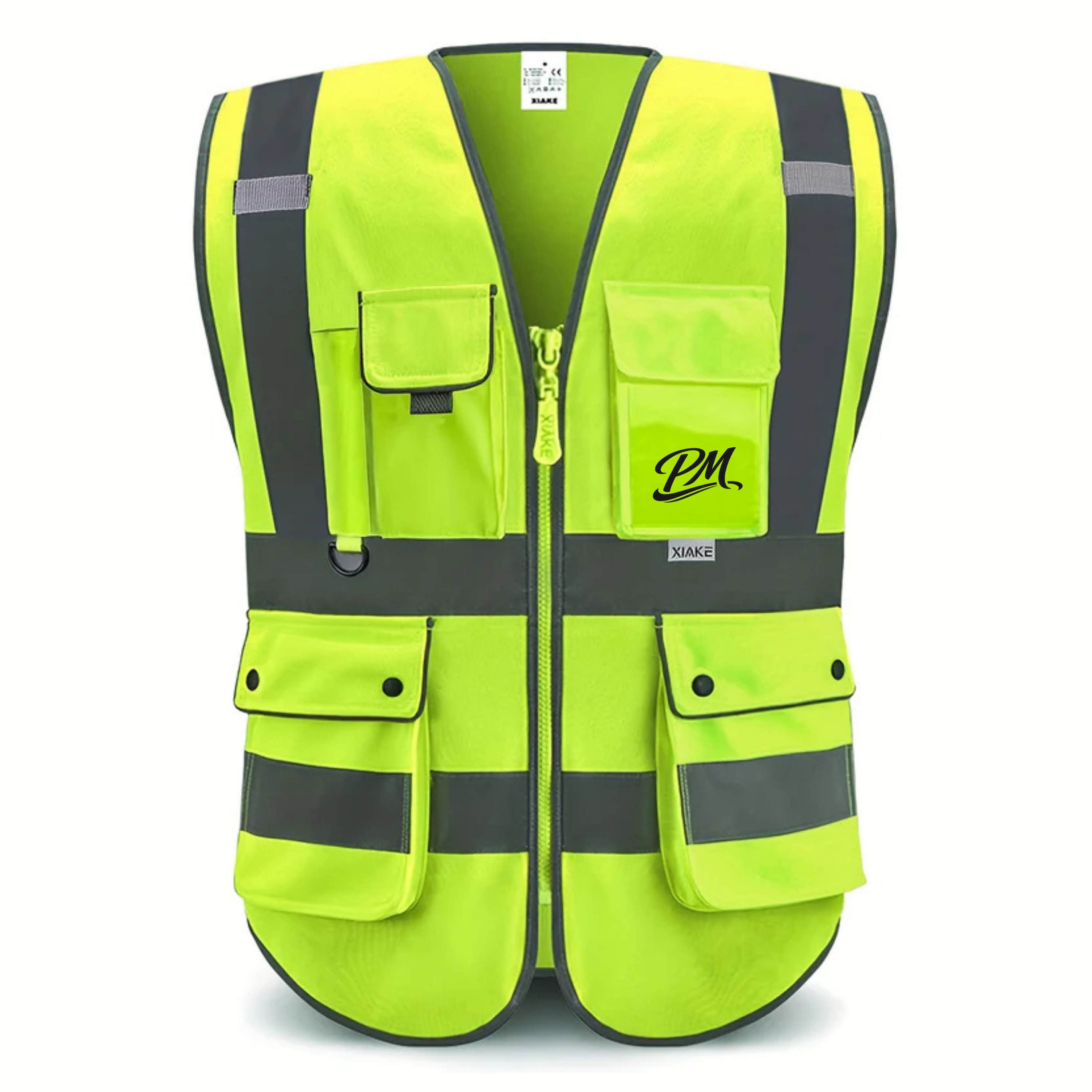 High-Visibility Safety Vest – 8 Pockets, Adjustable & Durable
