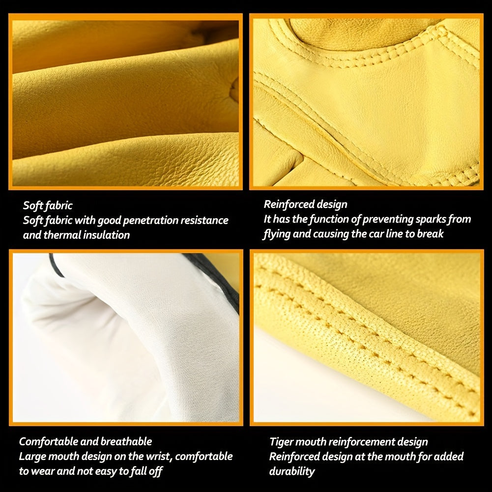 Durable Faux Leather Work Gloves – Safety & All-Purpose Use