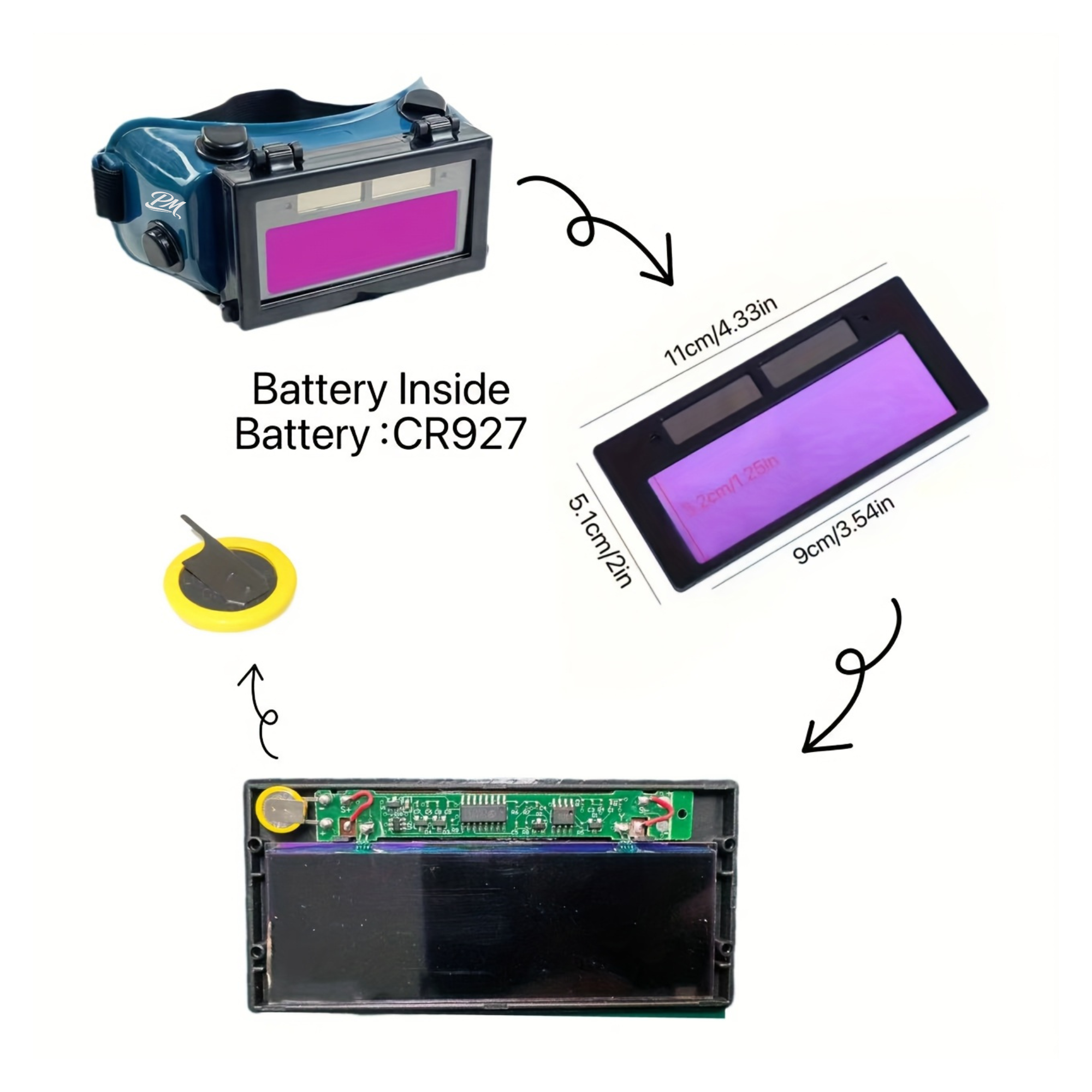 Auto-Dimming Welding Goggles – UV Protection, Impact-Resistant