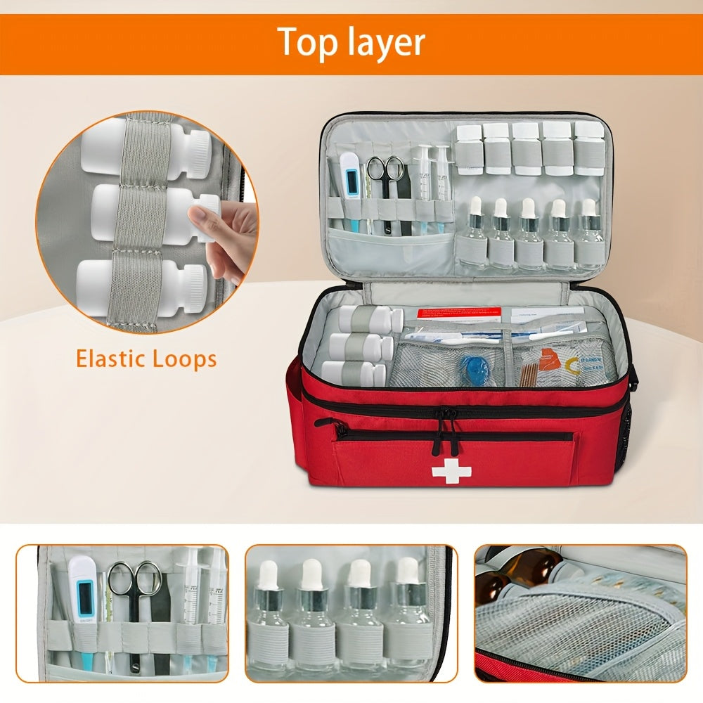 Portable Multi-Layer Medicine Bag – Large Capacity, First Aid Ready
