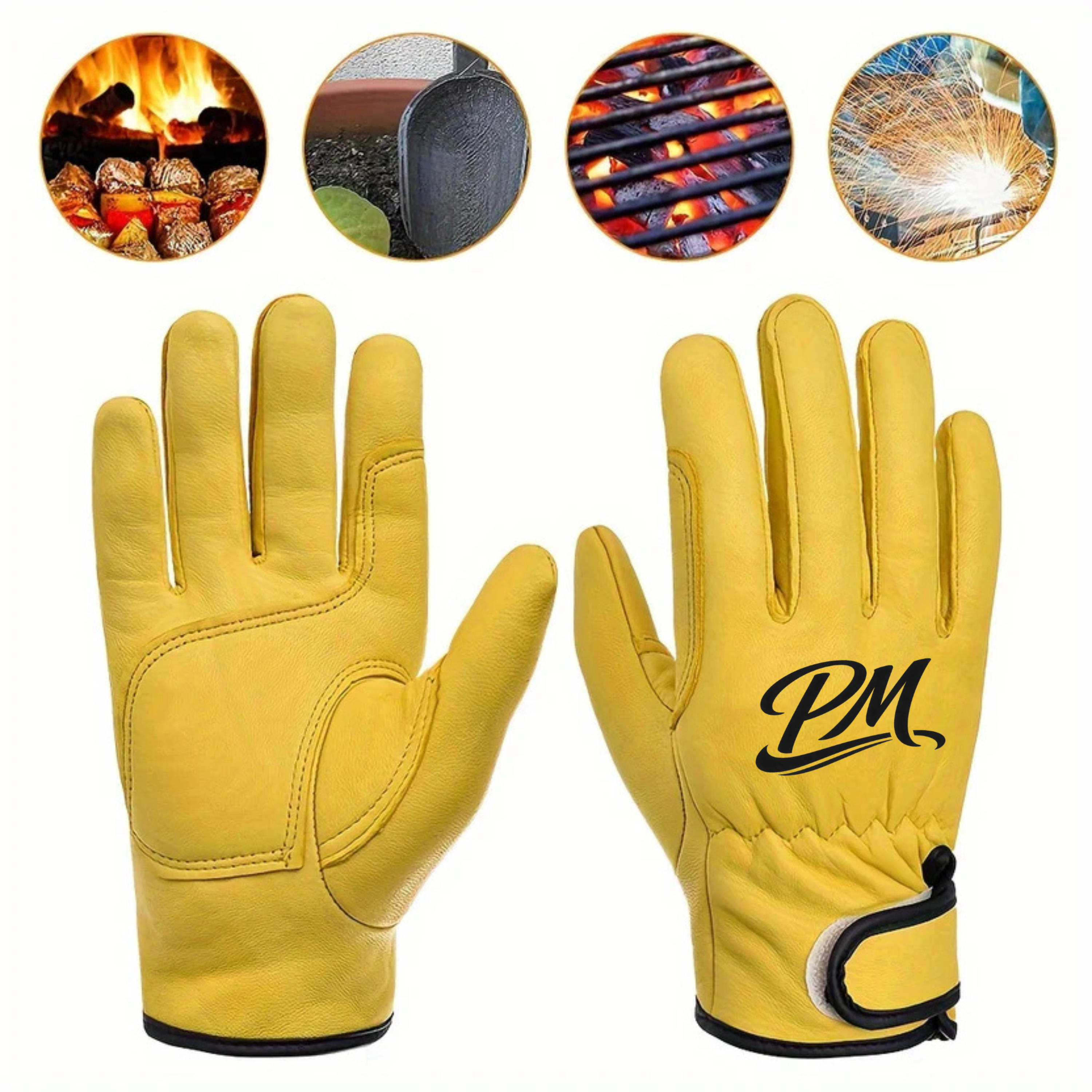 Durable Faux Leather Work Gloves – Safety & All-Purpose Use