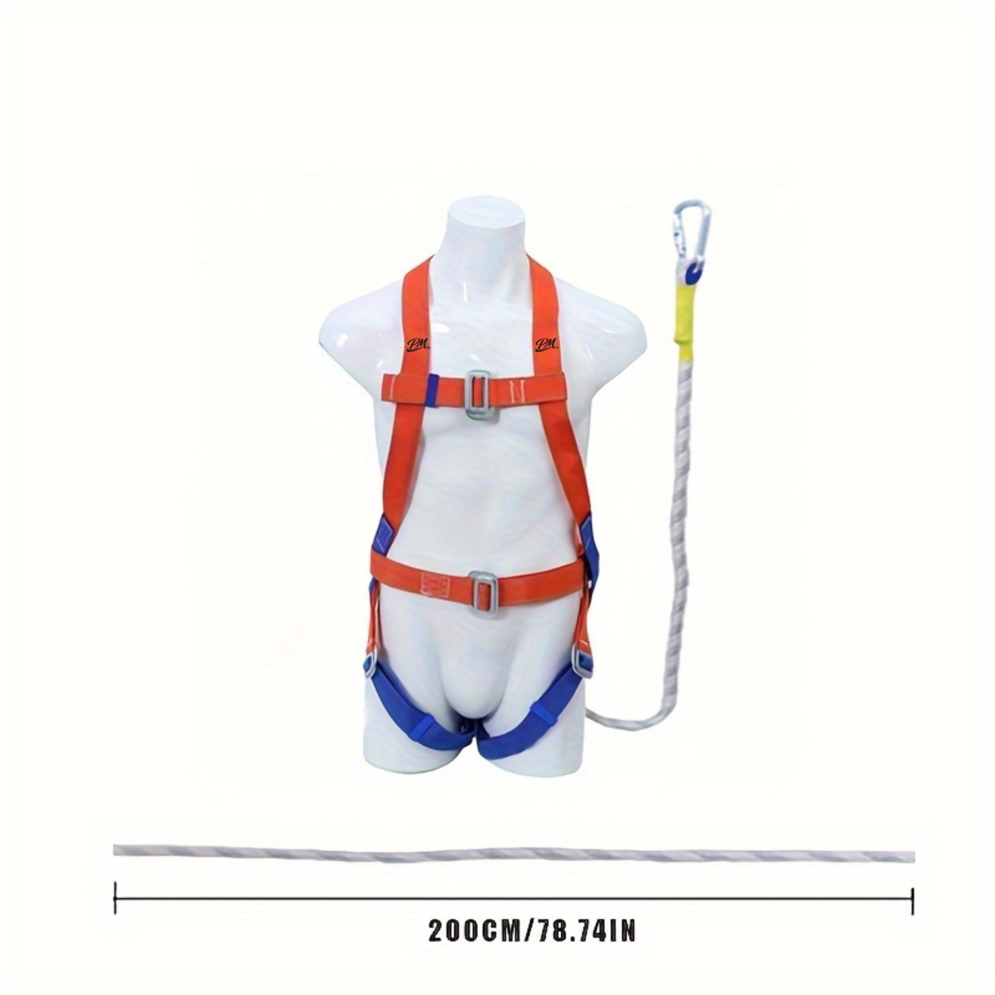 Full Body Safety Harness – Polyamide Lanyard, Single/Double Hook