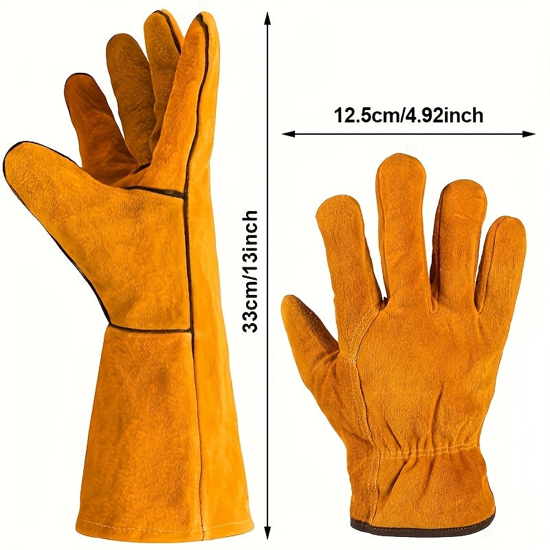 Welding Gloves – Heat & Abrasion Resistant, Reinforced Leather