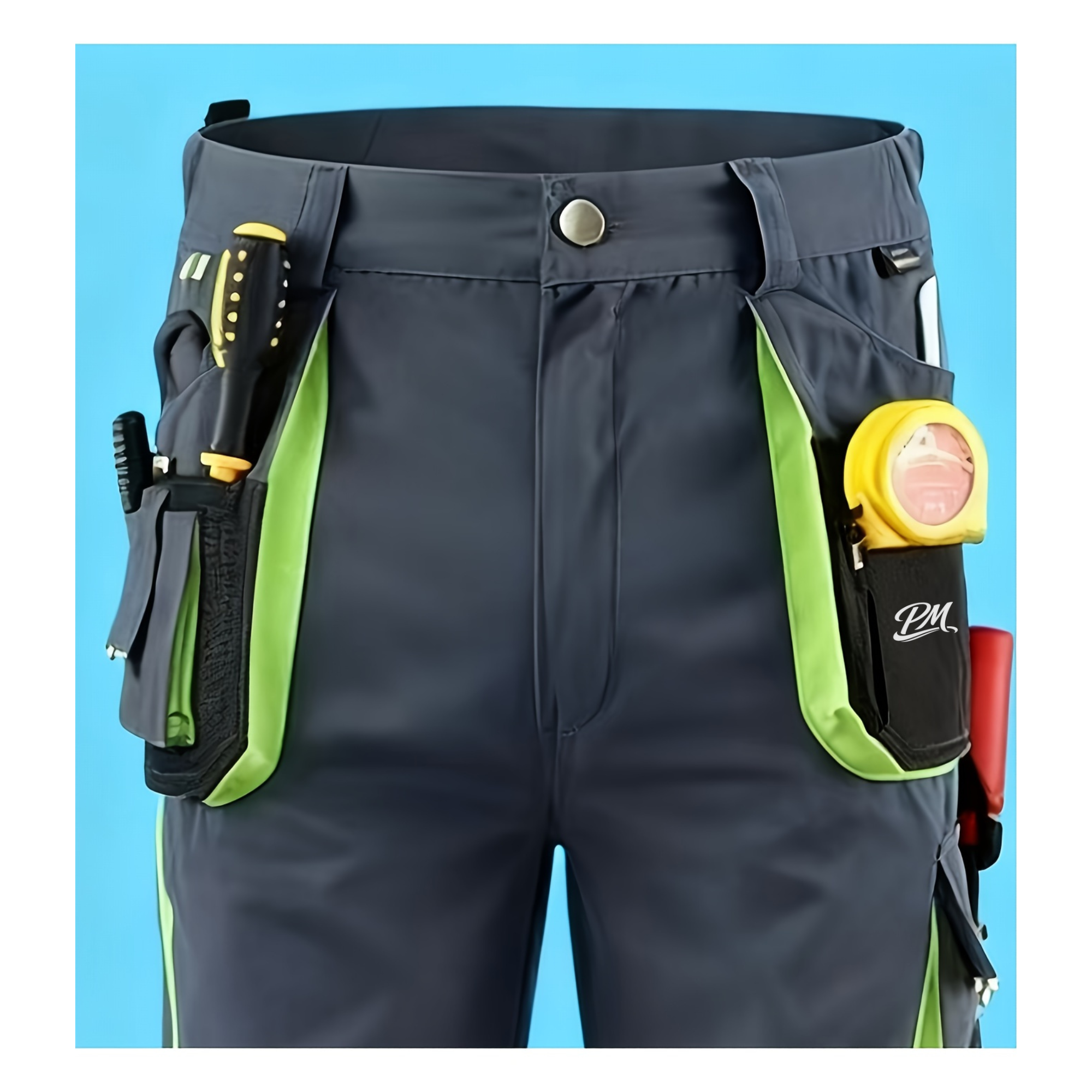Men’s Heavy-Duty Work Pants – Reinforced Knees & Multi-Tool Pocket