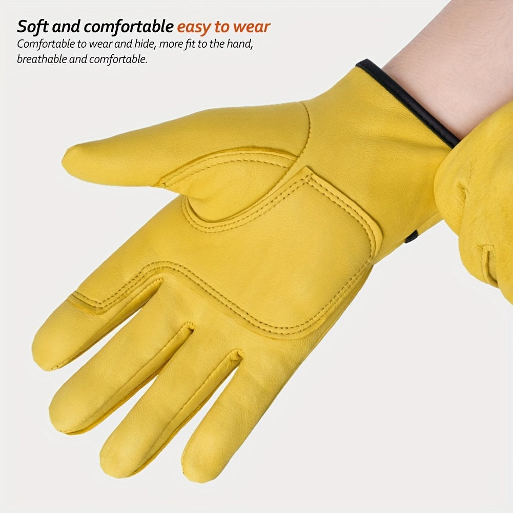 Durable Faux Leather Work Gloves – Safety & All-Purpose Use