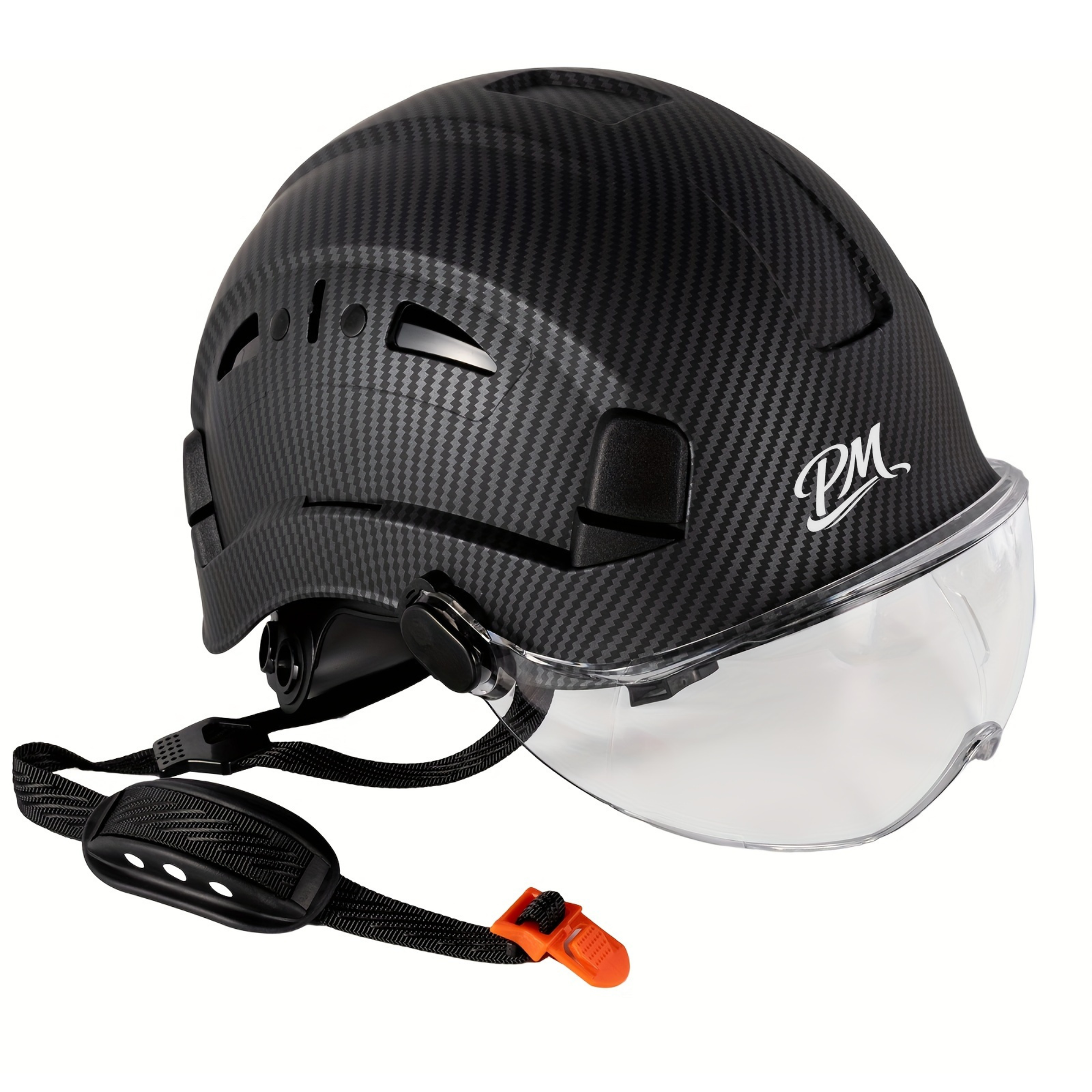 Carbon Fiber Safety Helmet – OSHA/ANSI Z89.1, Ventilated