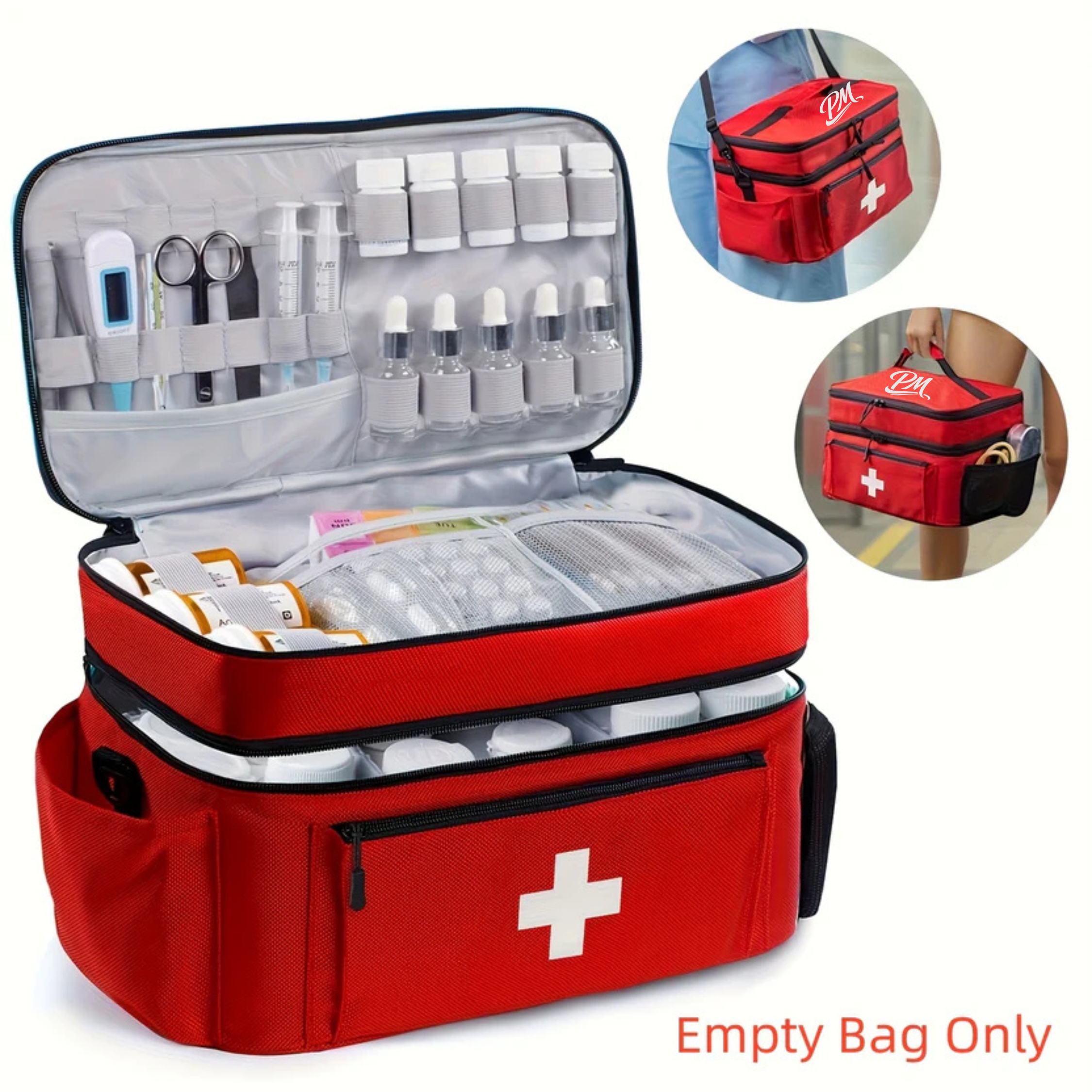 Portable Multi-Layer Medicine Bag – Large Capacity, First Aid Ready