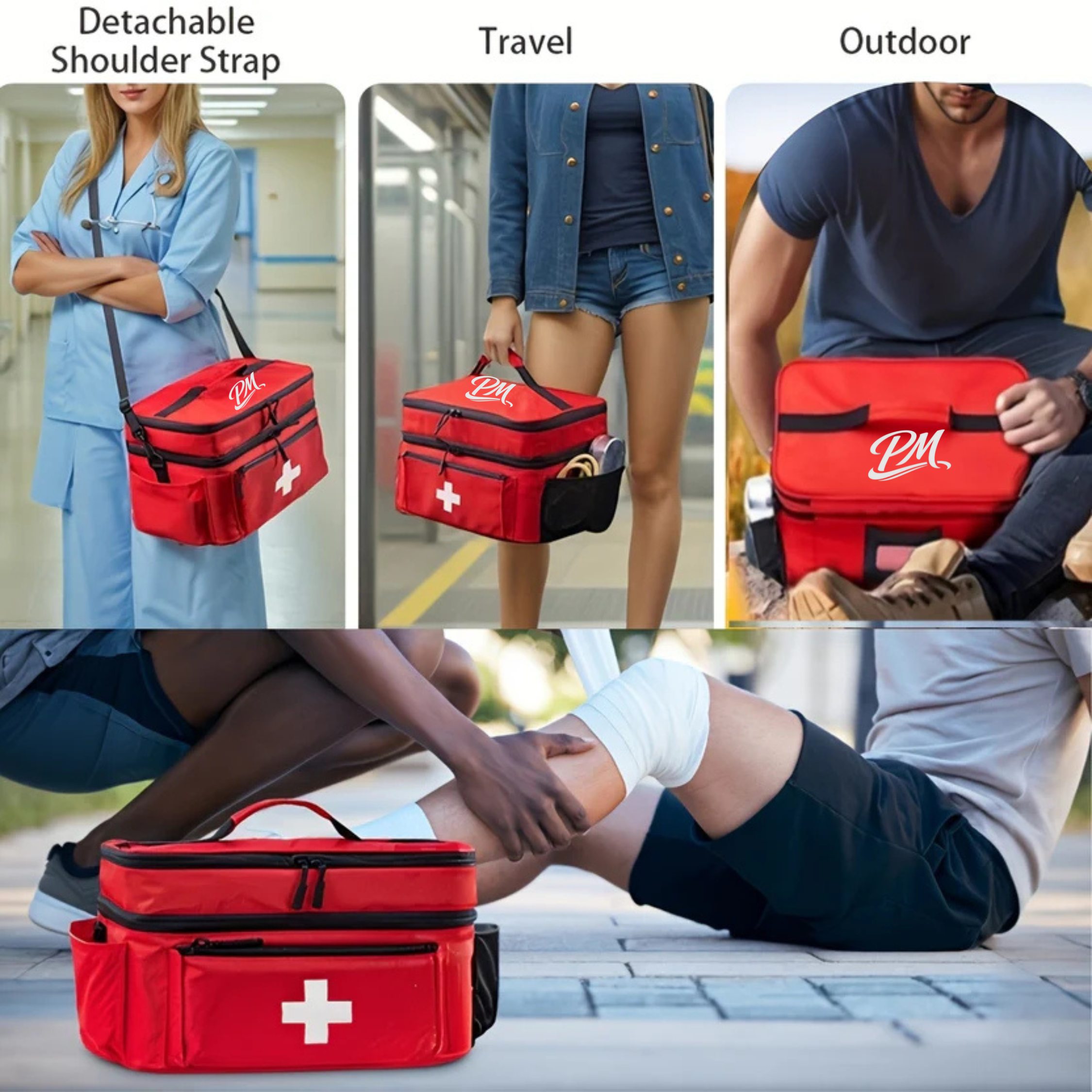 Portable Multi-Layer Medicine Bag – Large Capacity, First Aid Ready