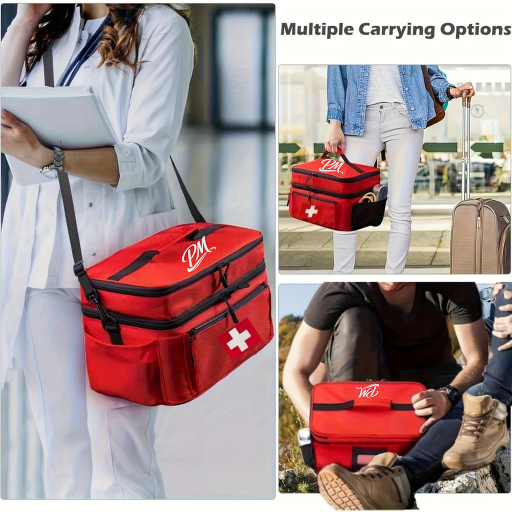 Portable Multi-Layer Medicine Bag – Large Capacity, First Aid Ready