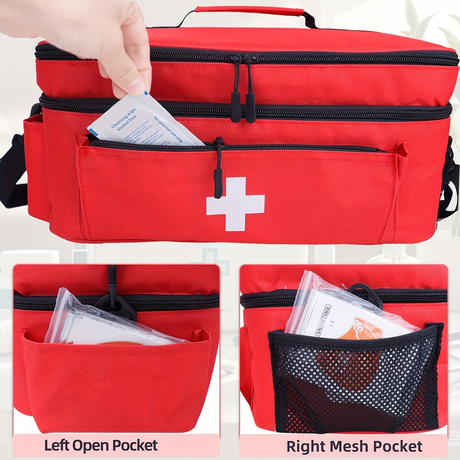 Portable Multi-Layer Medicine Bag – Large Capacity, First Aid Ready