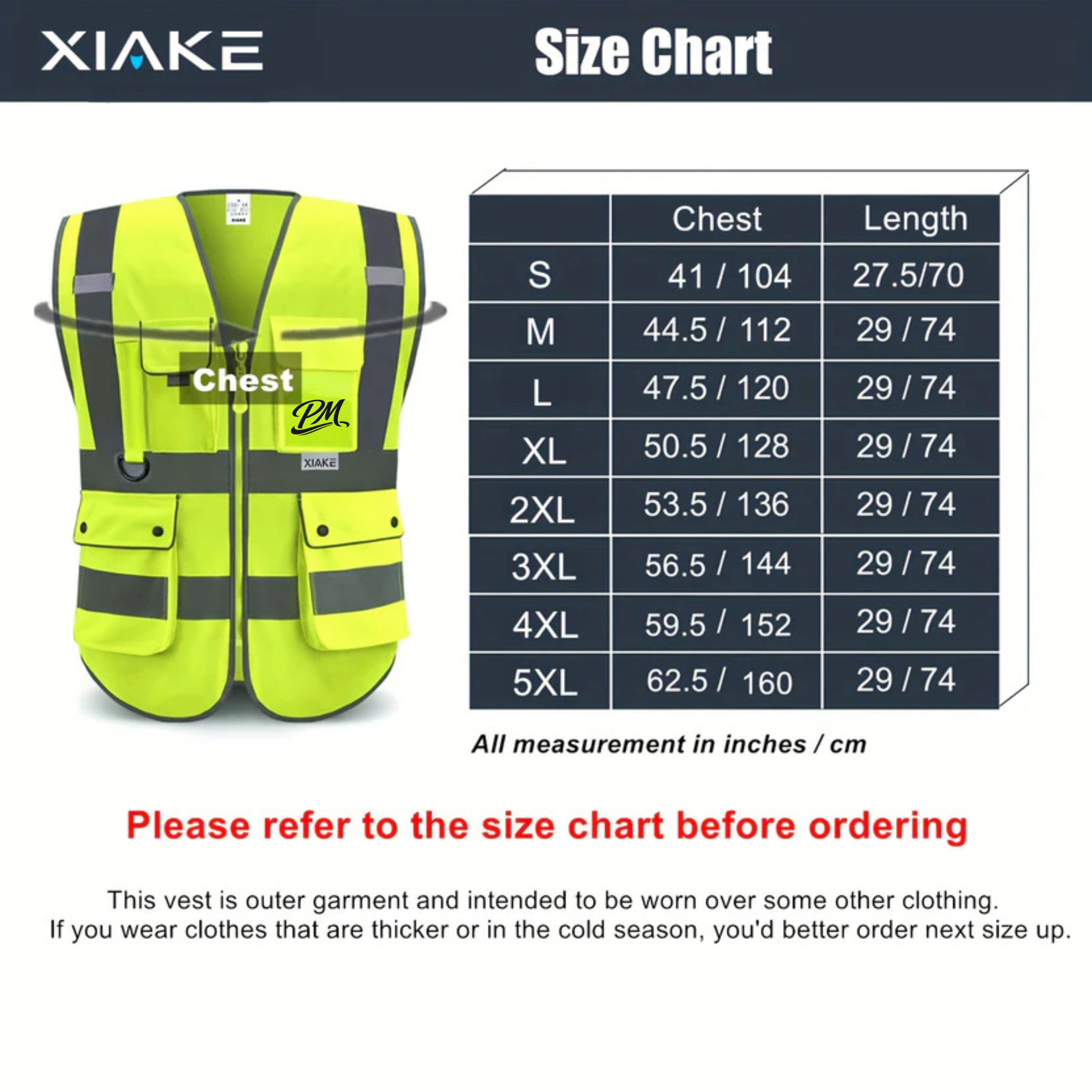 High-Visibility Safety Vest – 8 Pockets, Adjustable & Durable