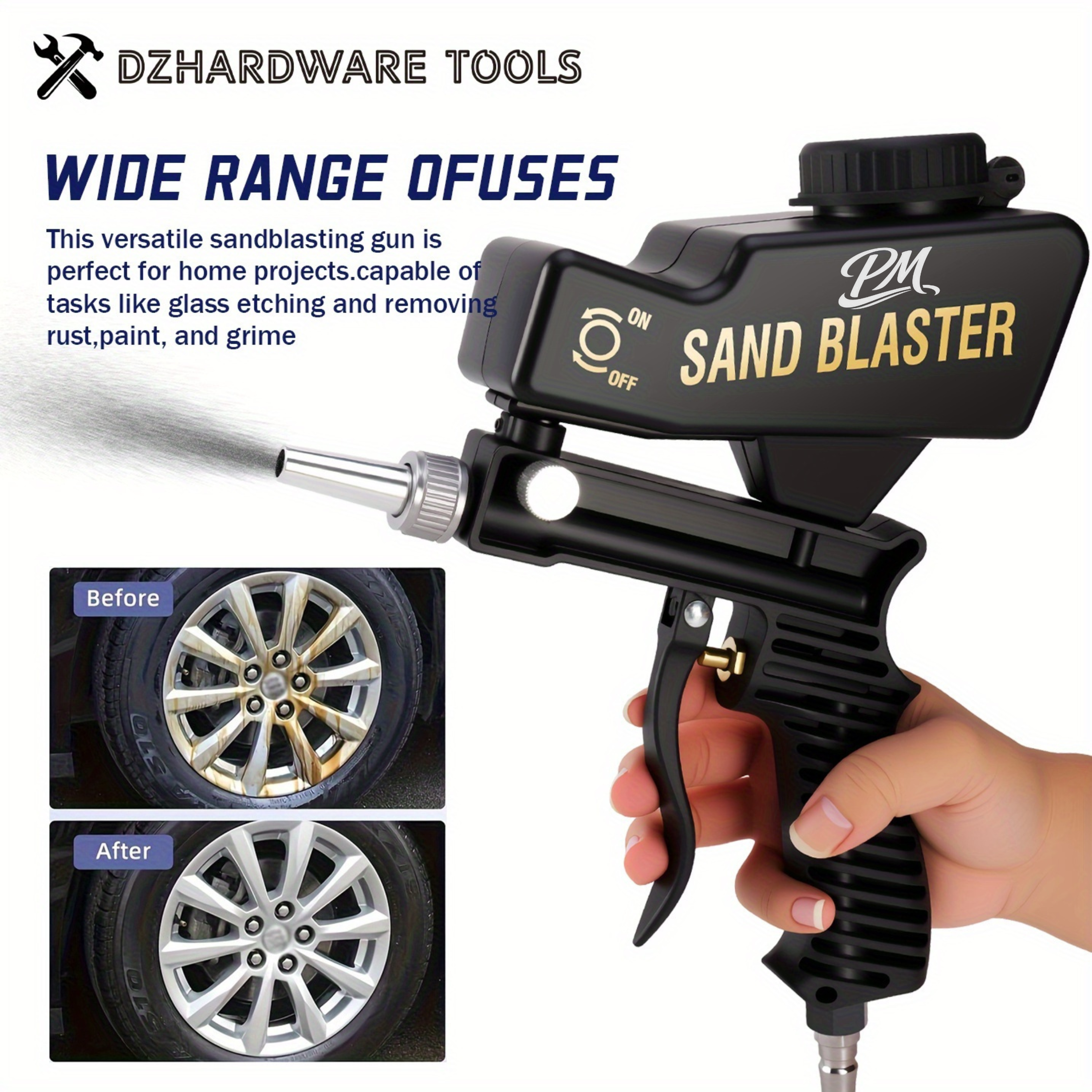 Portable Sandblaster – 600cc, Ergonomic, Paint & Rust Removal