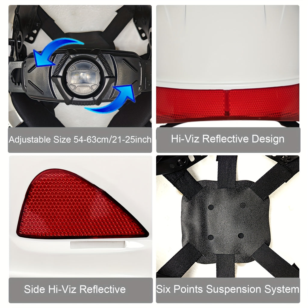 SAFETREE Hard Hat – Reflective Strip, Shock-Resistant ABS