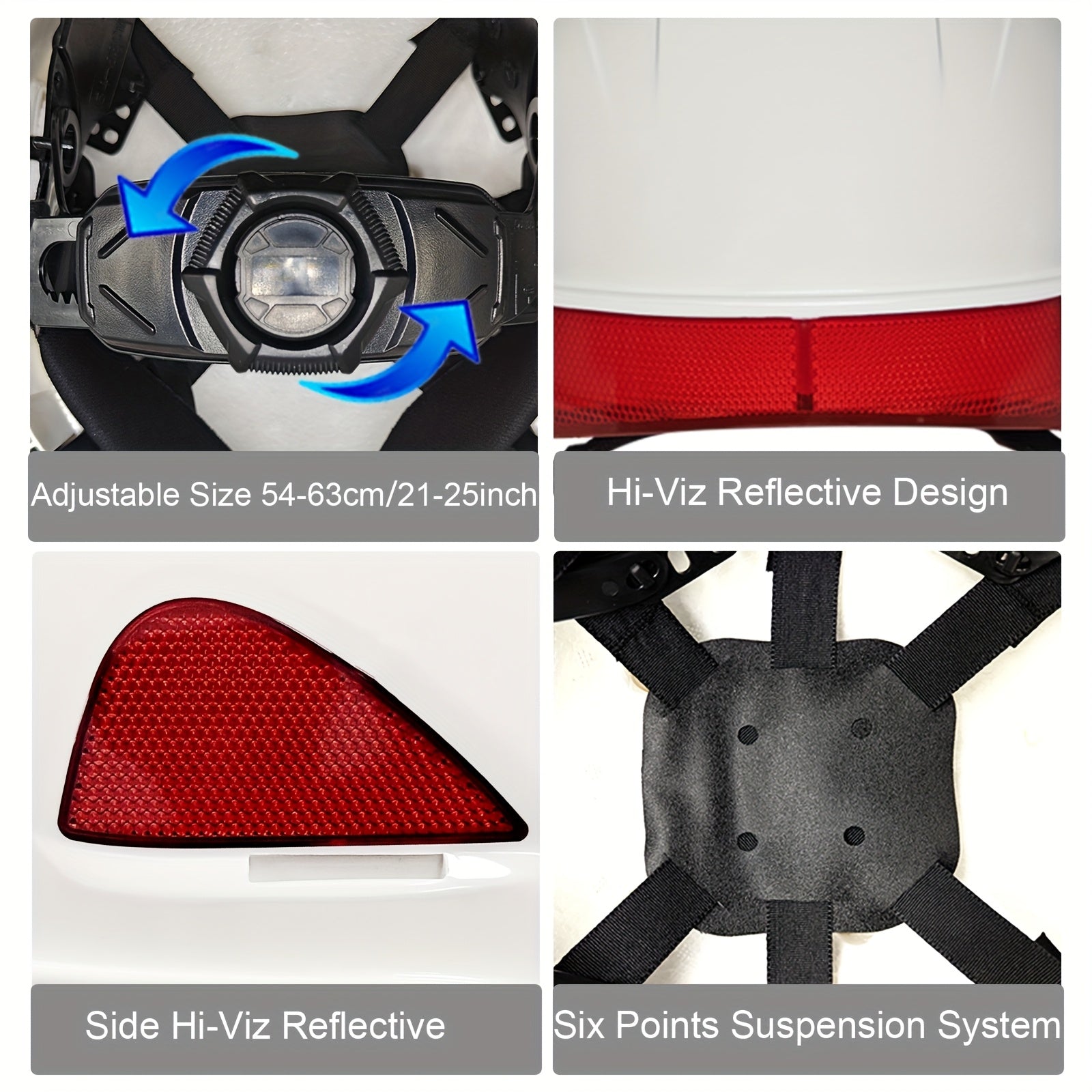 SAFETREE Hard Hat – Reflective Strip, Shock-Resistant ABS