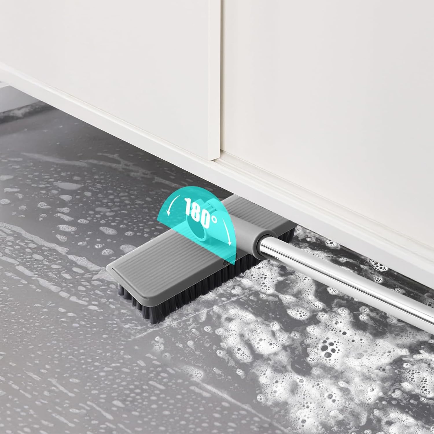 4-in-1 Broom & Dustpan Set – Long Handle, Multi-Surface Cleaning