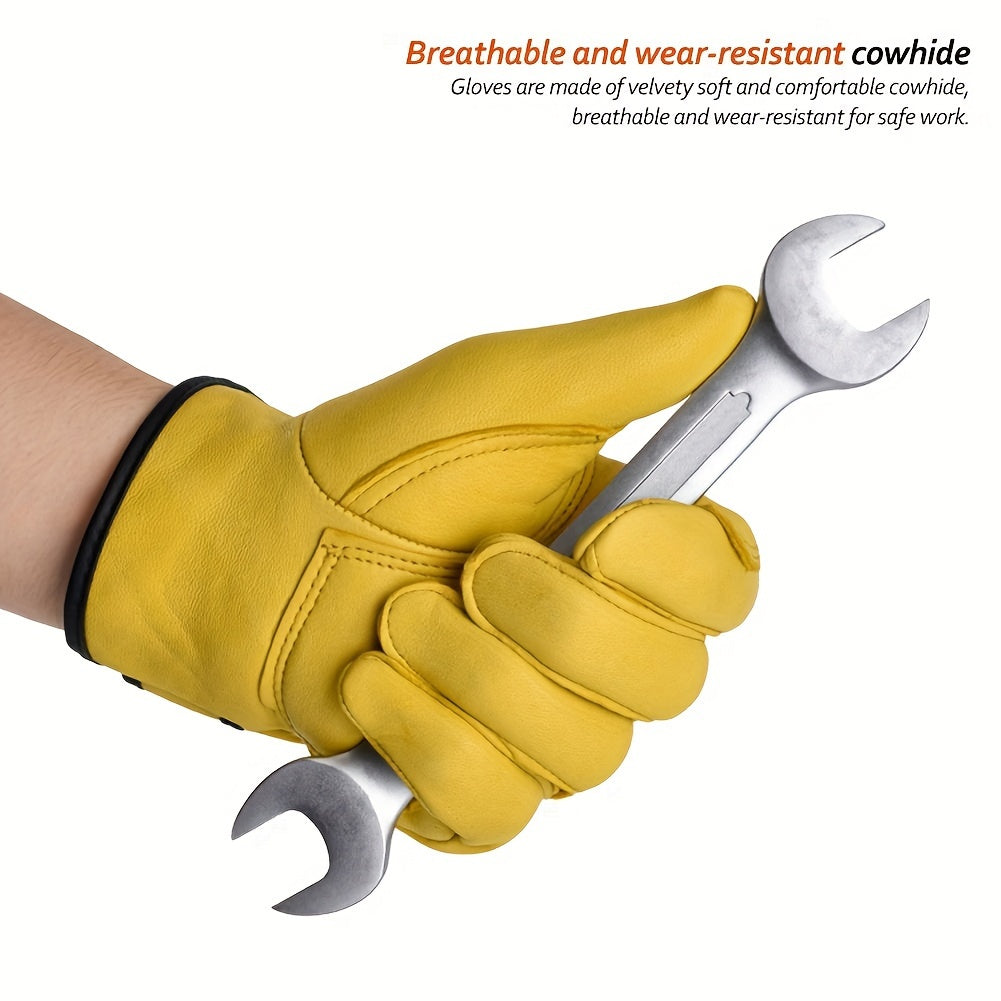 Durable Faux Leather Work Gloves – Safety & All-Purpose Use