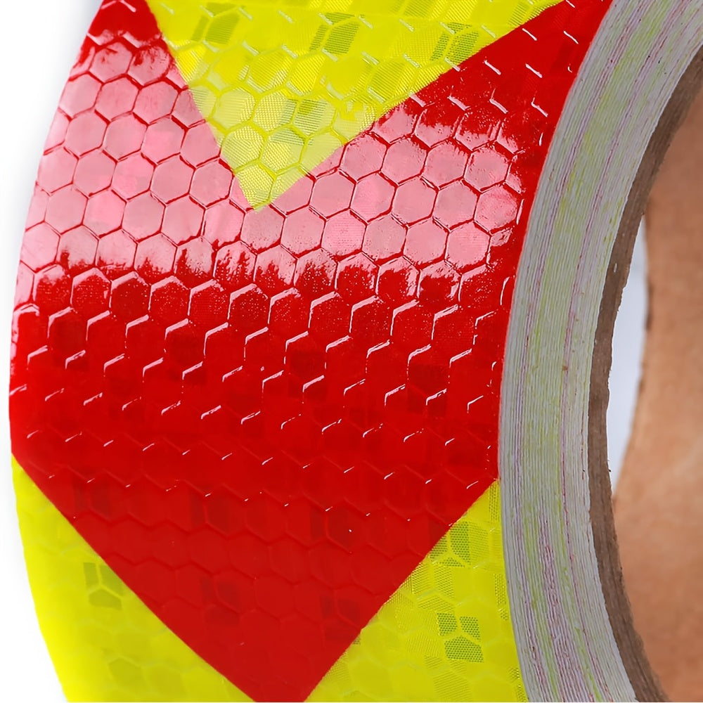 Red & Yellow Reflective Tape – 5cm x 10m, Heavy-Duty Safety Marking